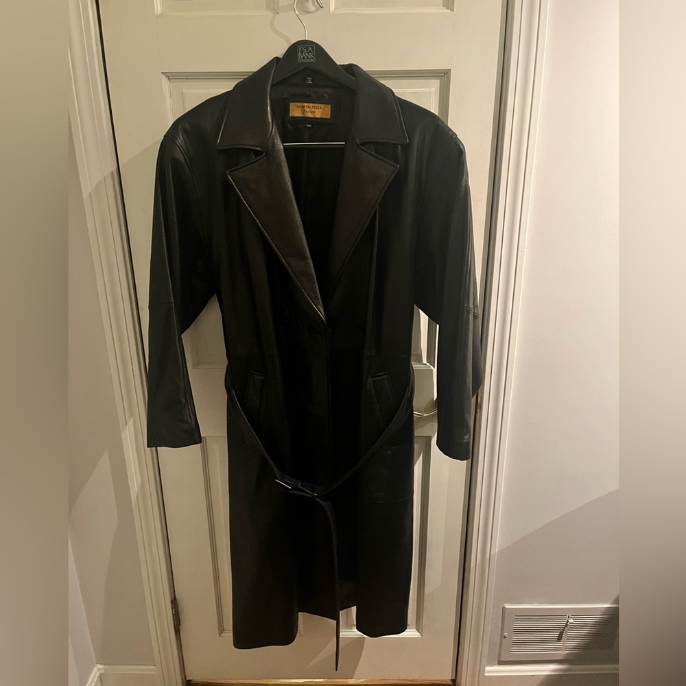 Andrew Fezza Fusion Leather Trench Coat